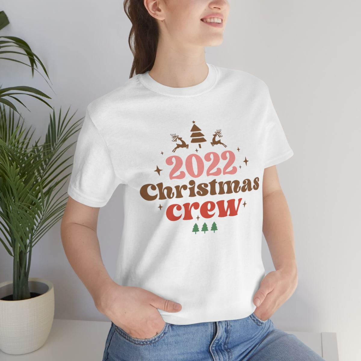 2022 Christmas Crew Family Christmas Reindeer Tshirt