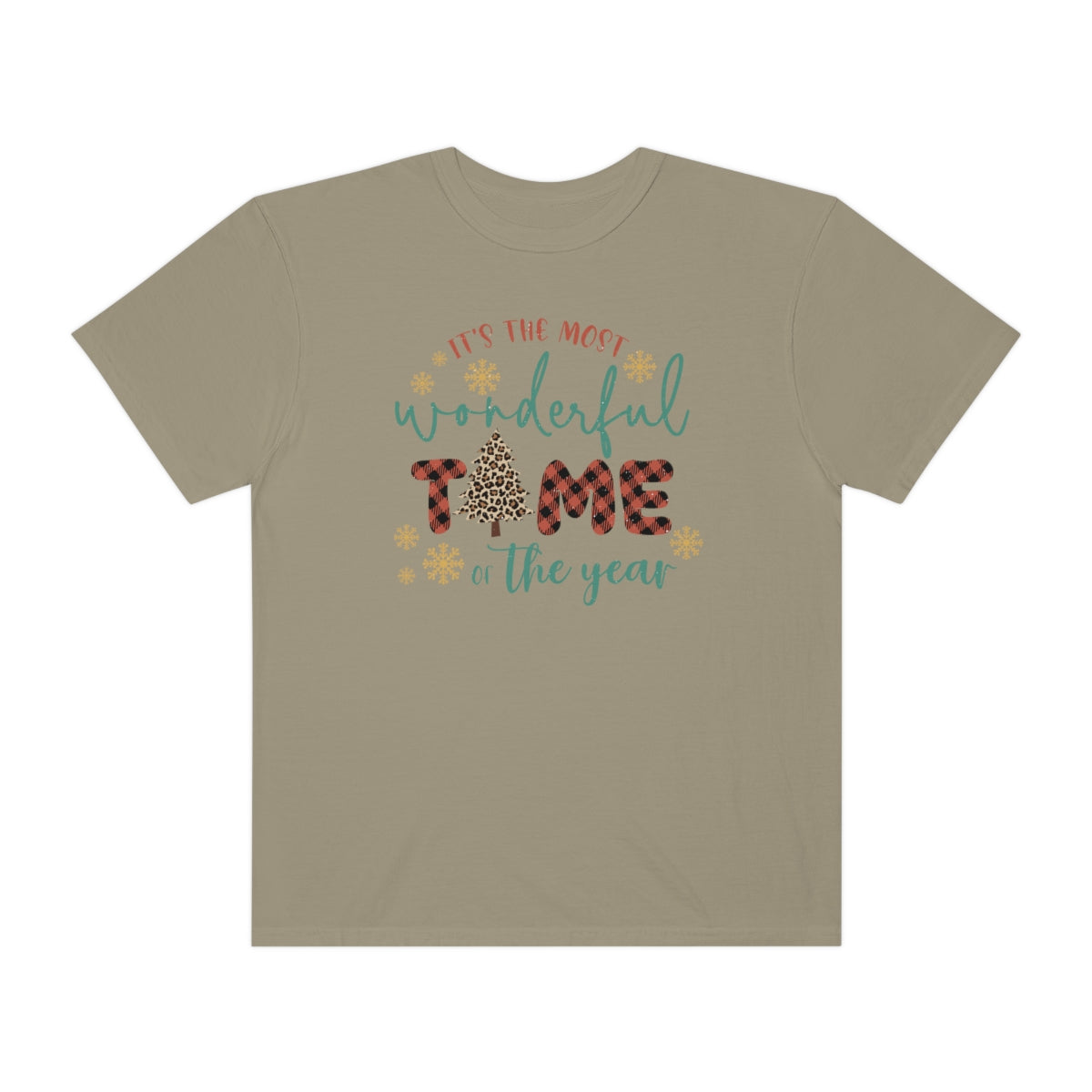 It's the Most Wonderful Time of the Year Christmas TeeShirt design on Unisex Garment-Dyed T-shirt