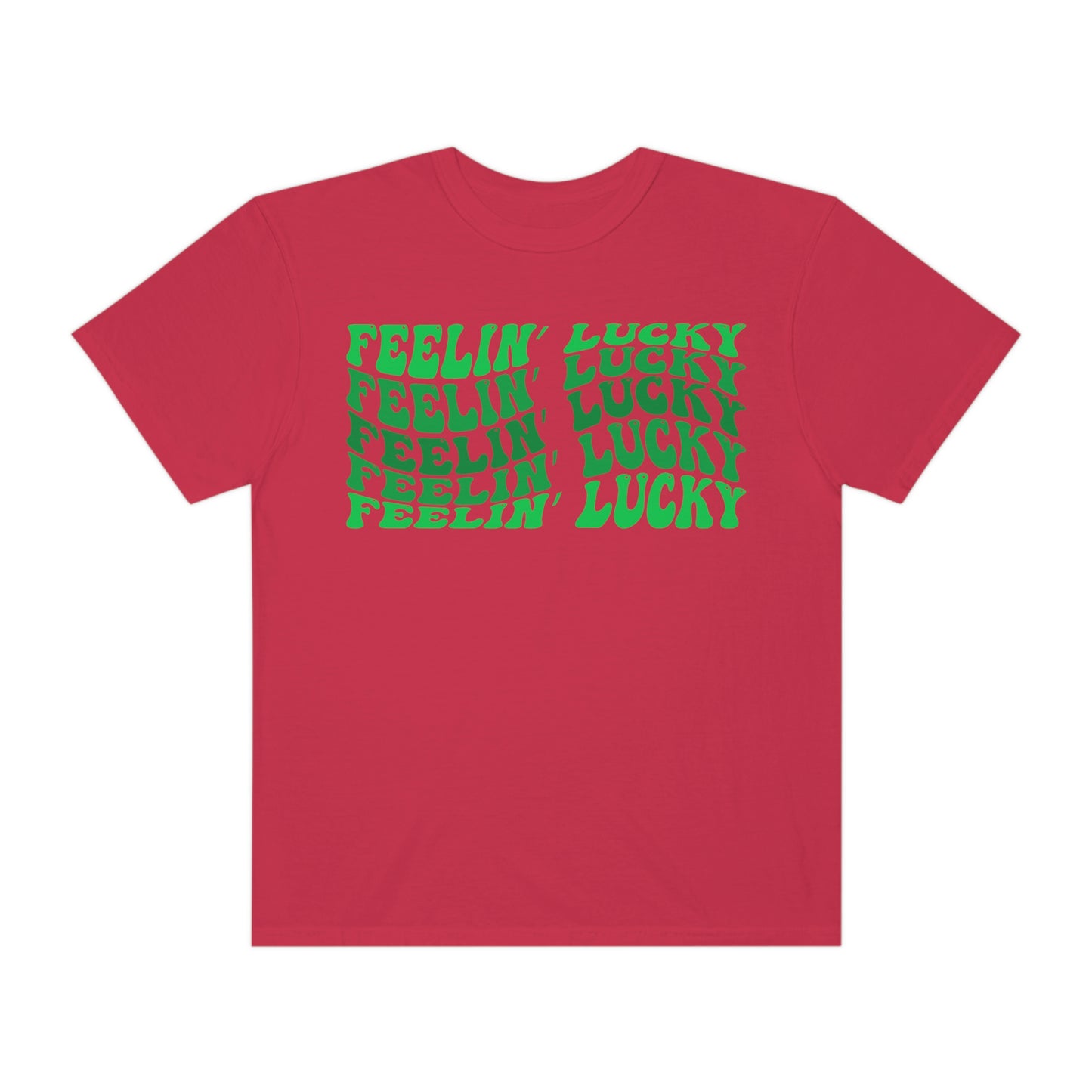 "Feelin' Lucky" Retro Vintage Font St. Patrick's Day Tshirt