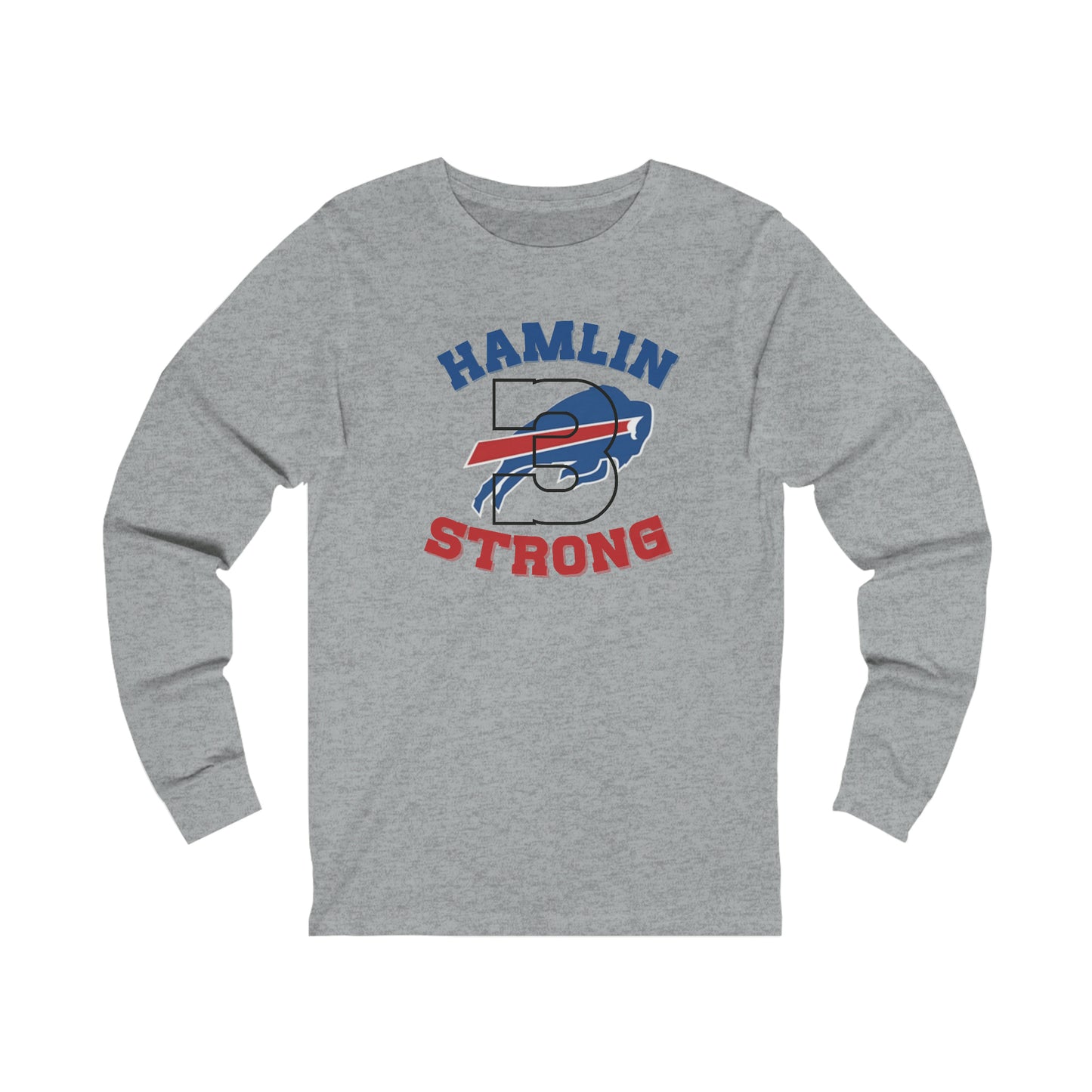 Hamlin Strong #3 Buffalo Bills Logo Damar Hamlin Support Unisex Jersey Long Sleeve Tee