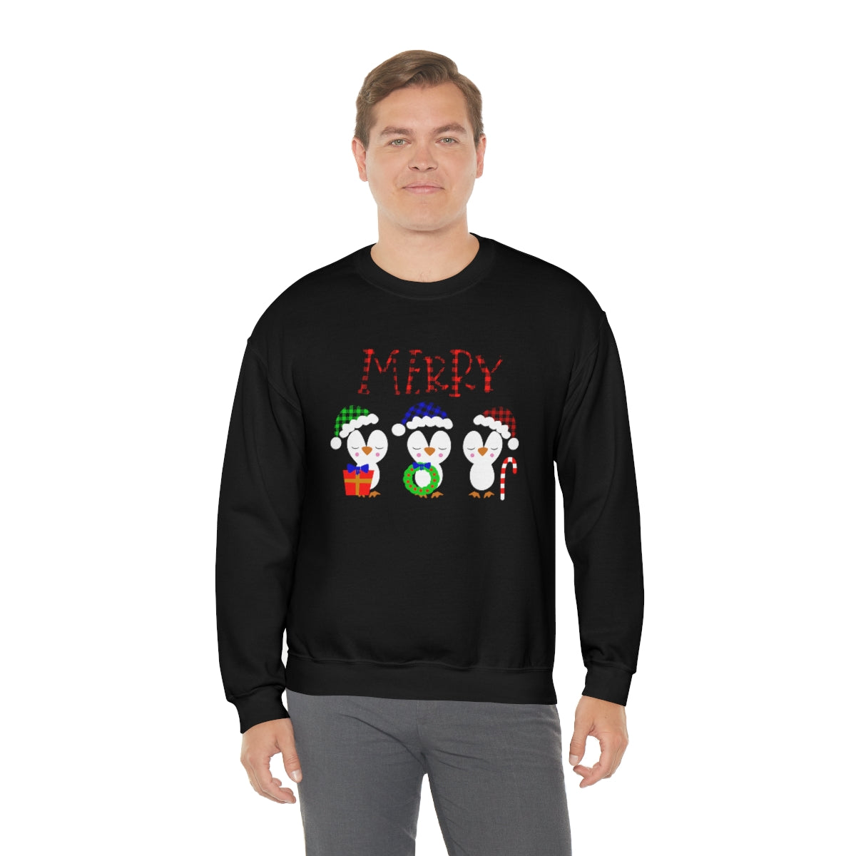 Merry Christmas Cute Penguins Xmas Holiday Sweatshirt