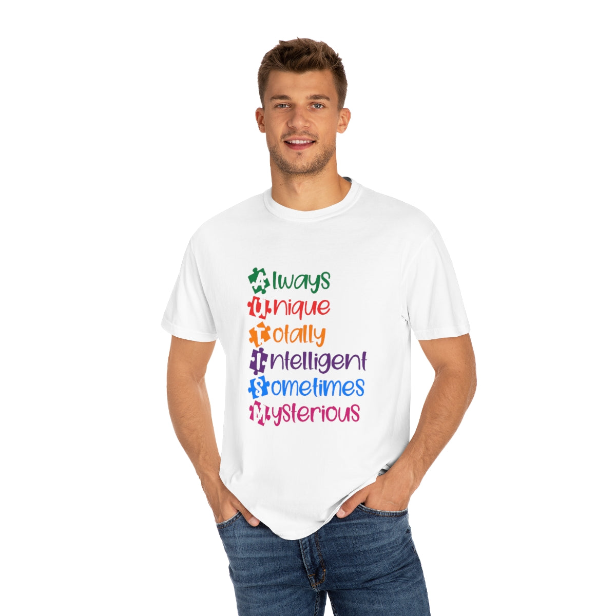 Autism Awareness Kind Words Puzzle Pieces Tshirt