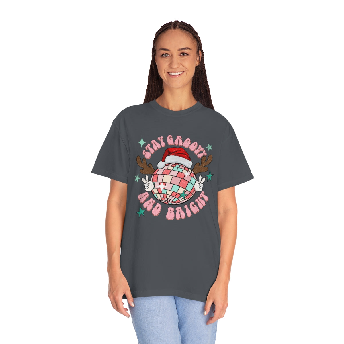 Stay Groovy & Bright Disco Ball Retro Christmas TeeShirt