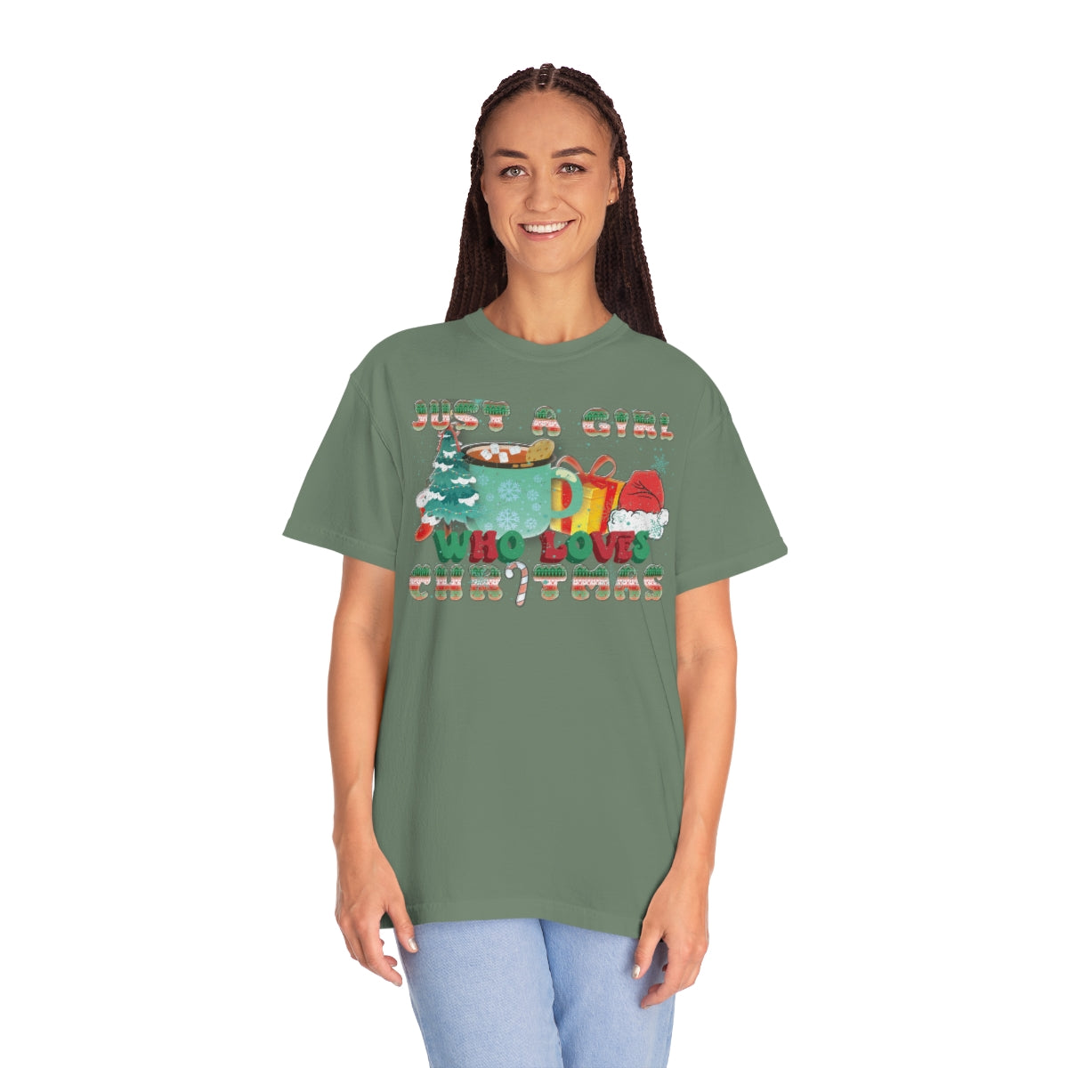 Just a Girl That Loves Christmas Retro Christmas Tshirt