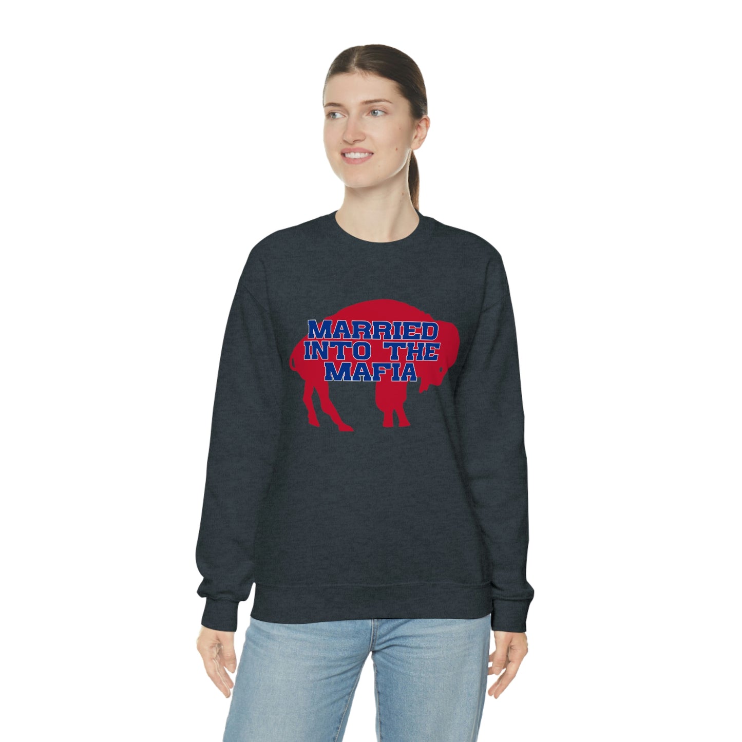 Married Into the Mafia Buffalo Bills Football Bills Mafia Crewneck Sweatshirt