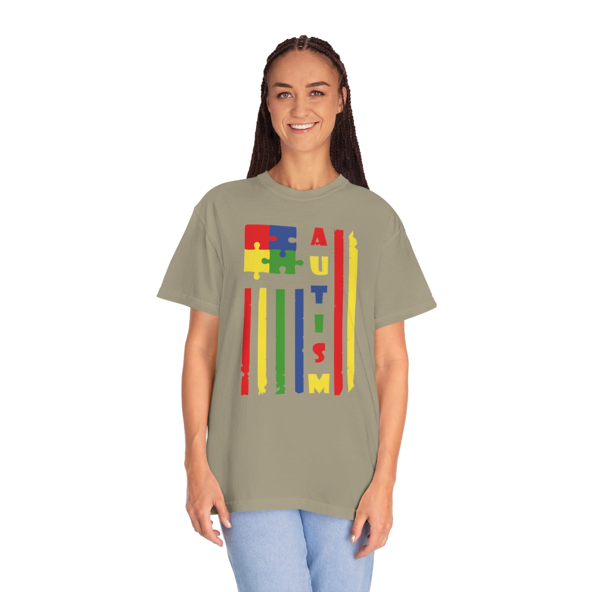 Autism Awareness Puzzle Piece Flag Tshirt