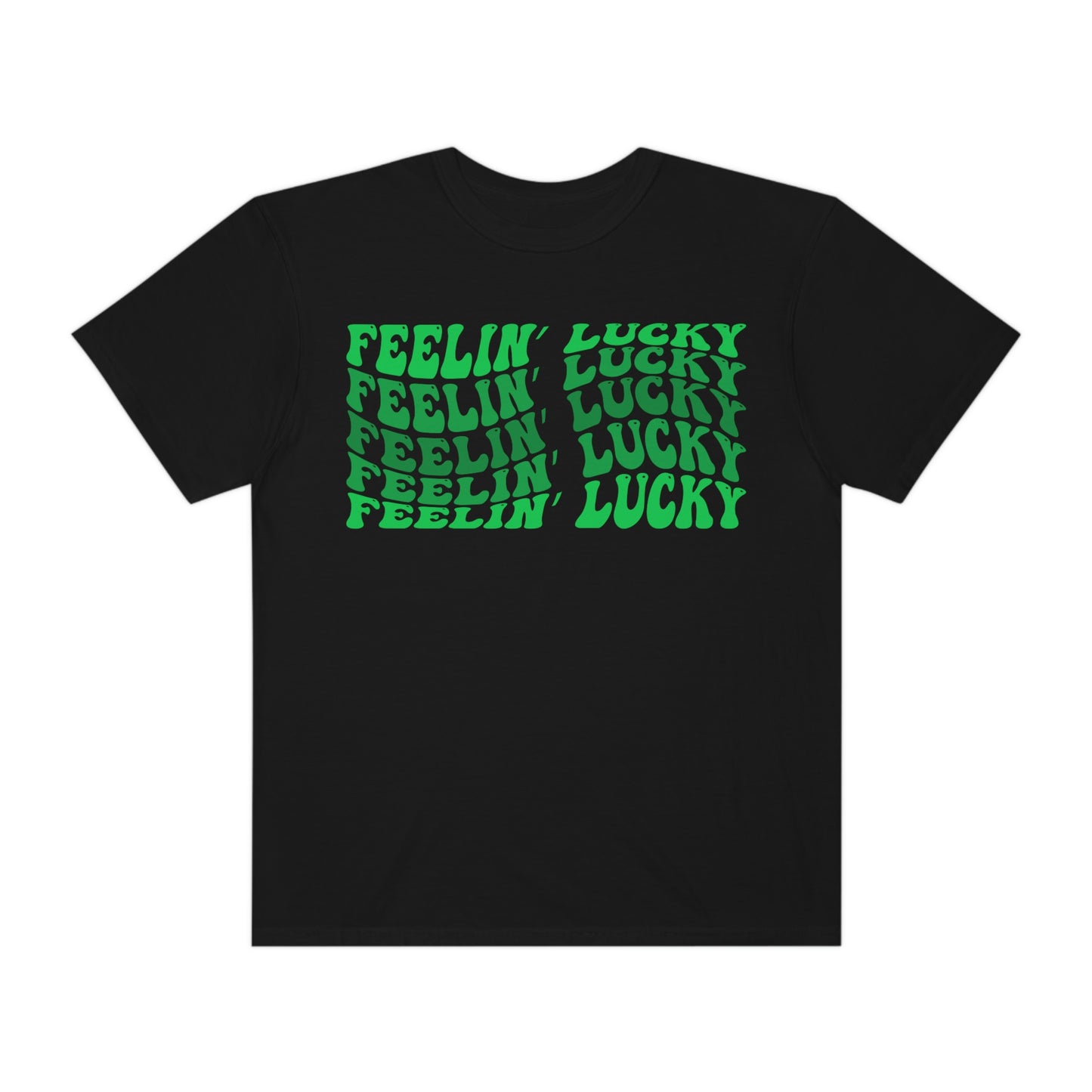 "Feelin' Lucky" Retro Vintage Font St. Patrick's Day Tshirt