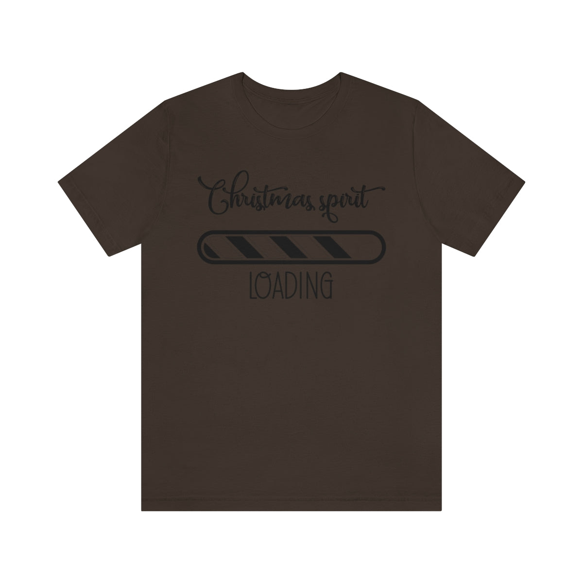 Christmas Spirit Loading Black Tshirt