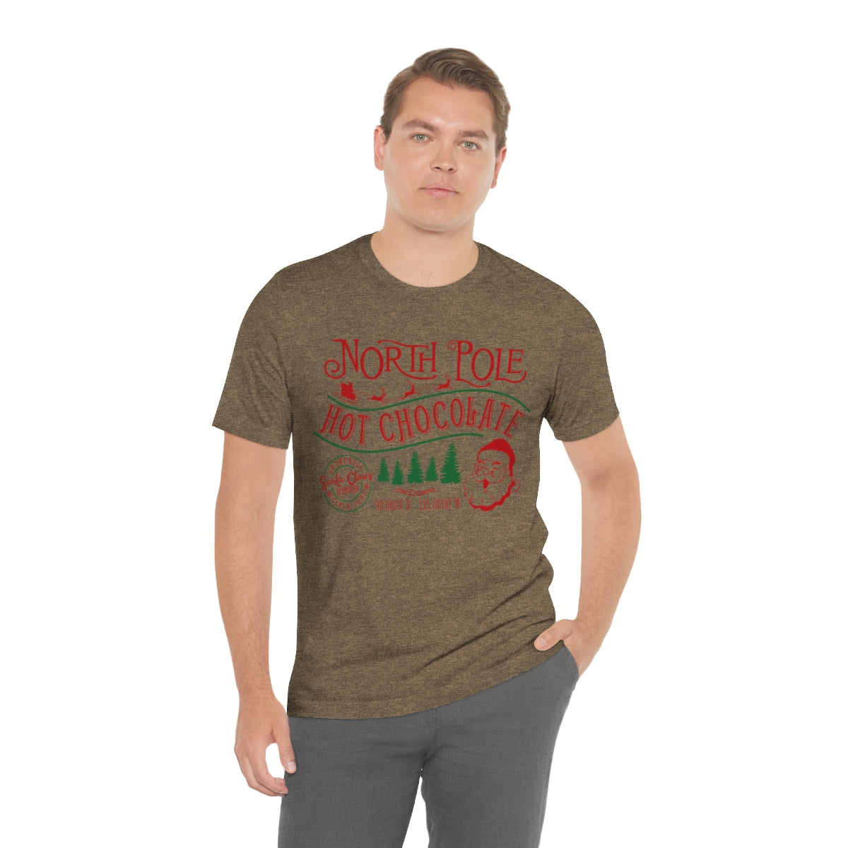 North Pole Premium Hot Chocolate Santa Approved Christmas Holiday Tshirt