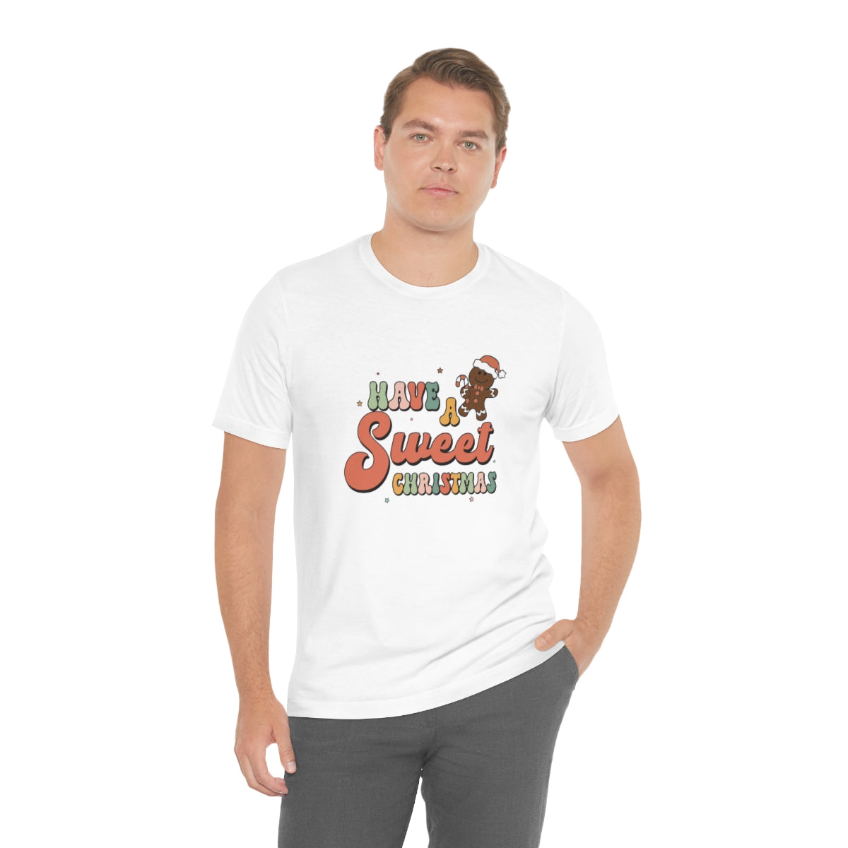 Have a Sweet Christmas Gingerbread Retro Tshirt