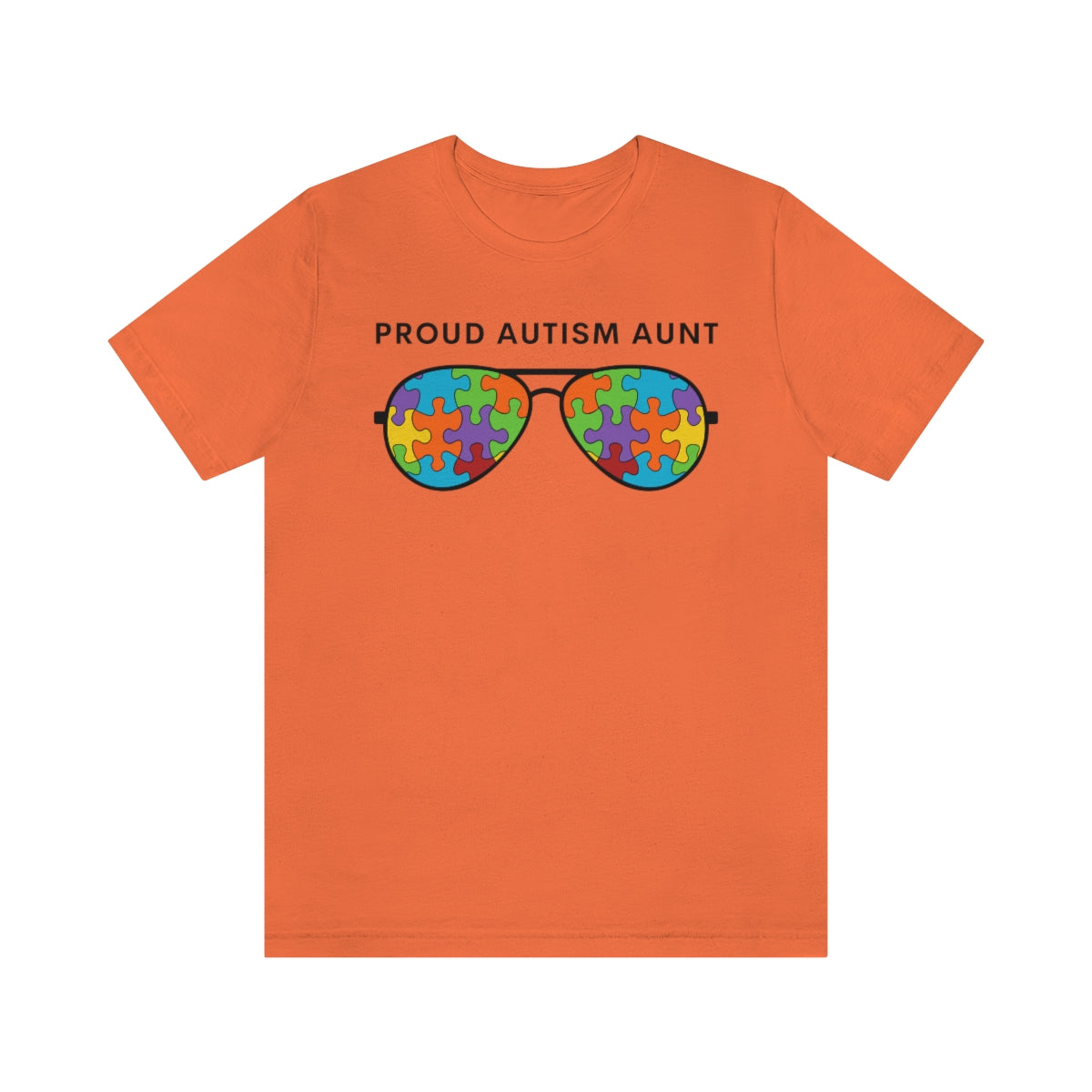 Proud Autism Aunt Sunglasses Tshirt