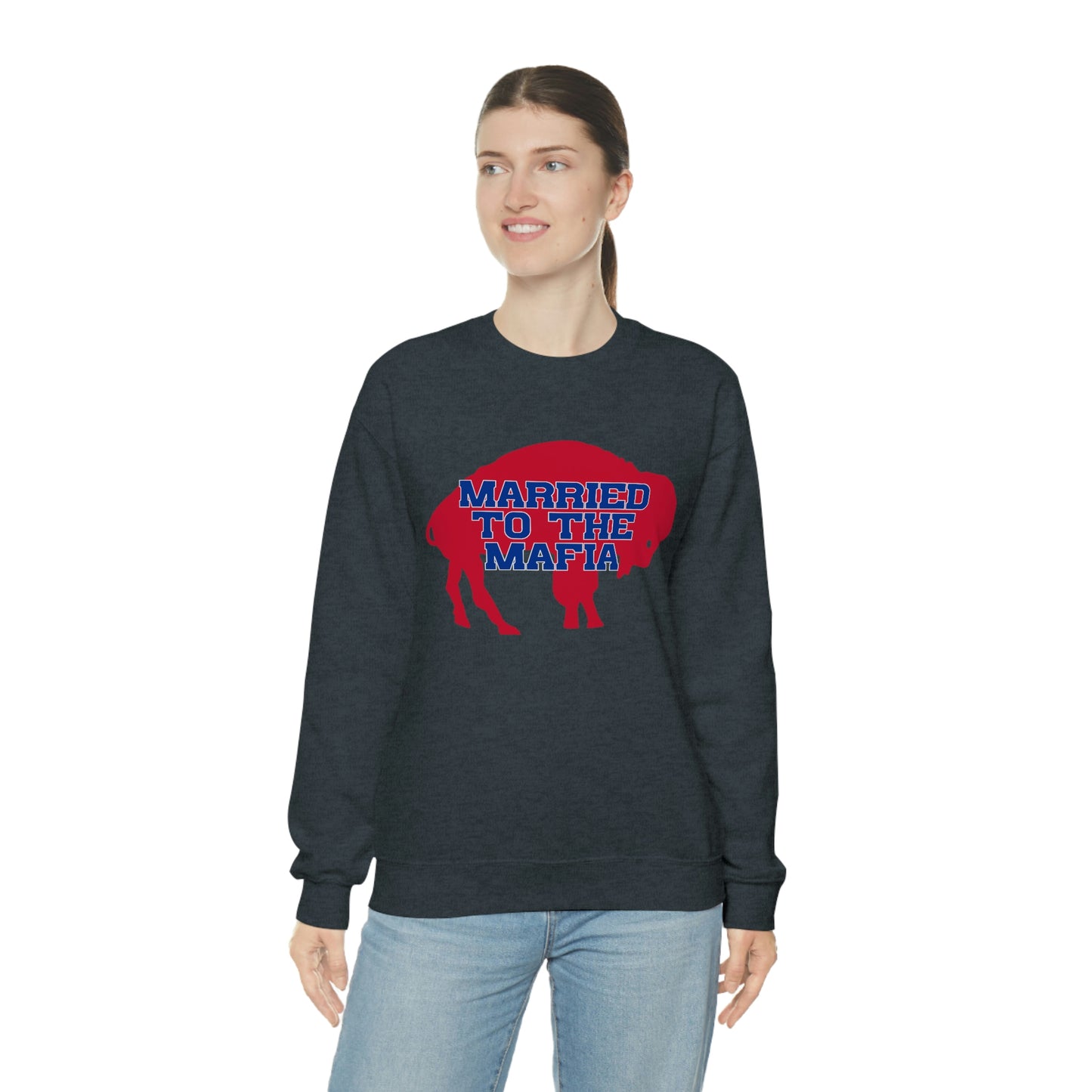 Married to the Mafia Buffalo Bills Football Crewneck Sweatshirt