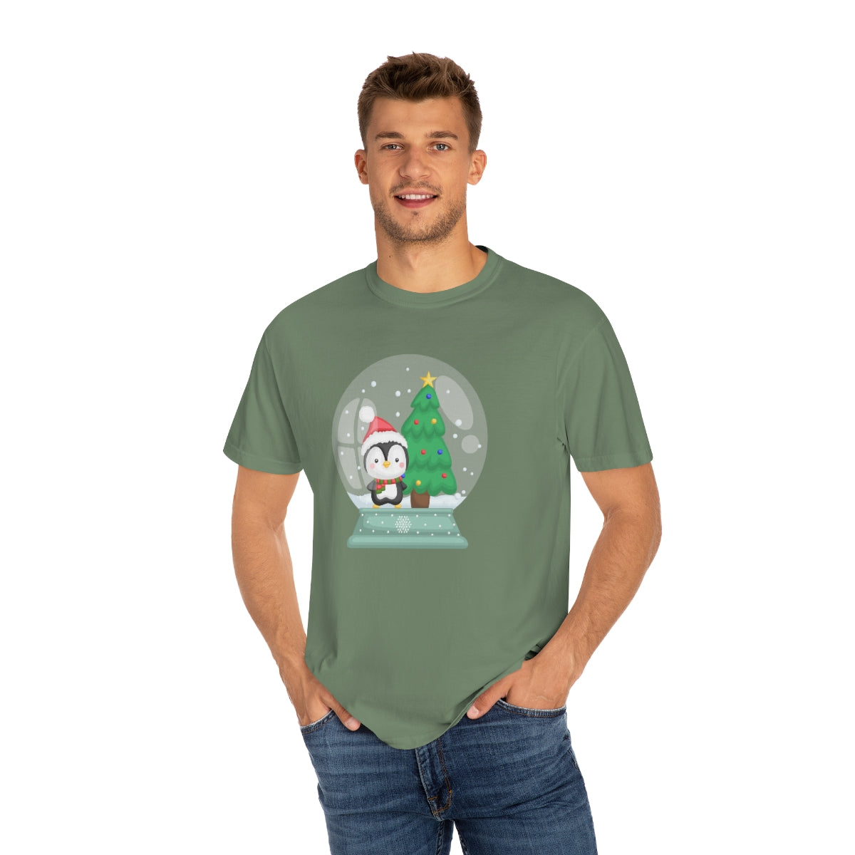 Cute Penguin Snowglobe Christmas Tshirt