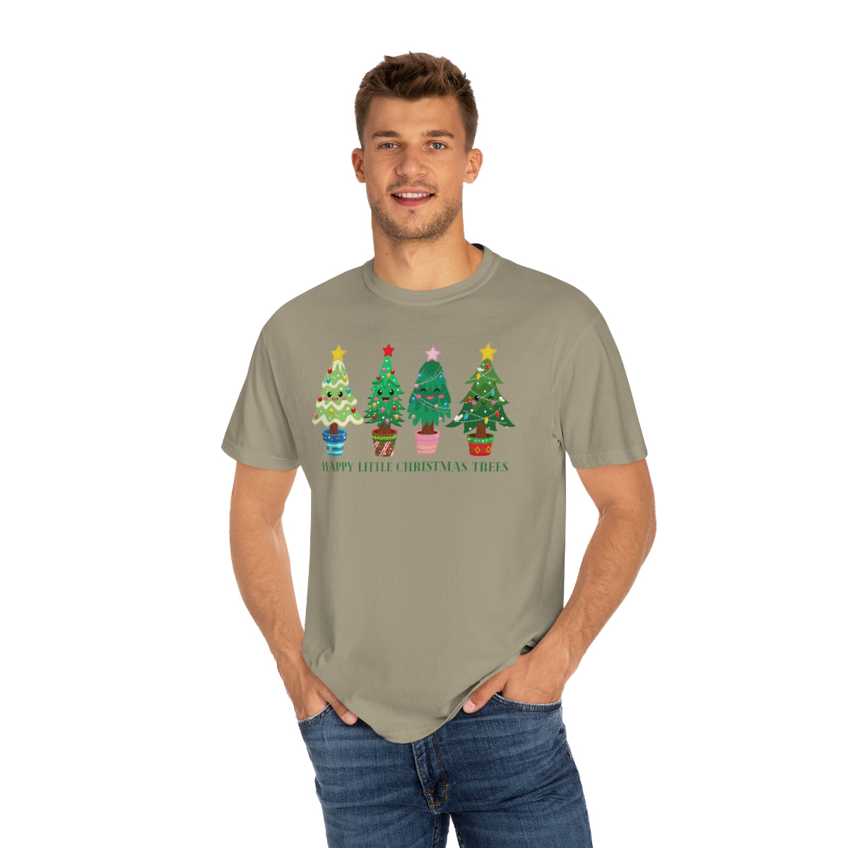 Happy Little Christmas Trees Holiday Xmas TShirt