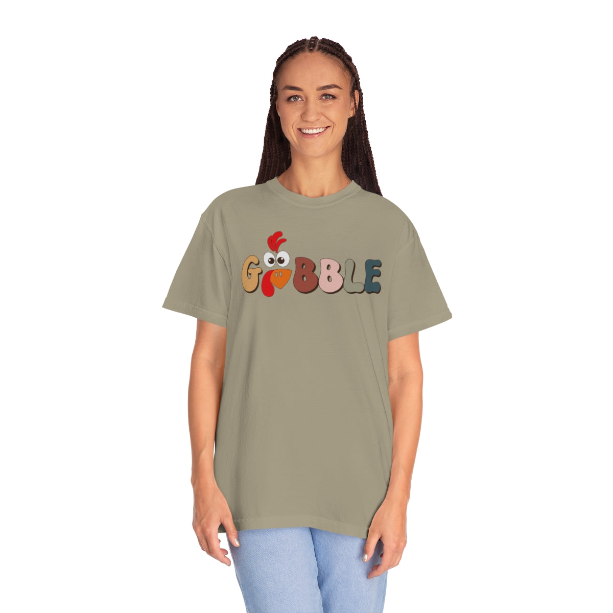 Gobble Turkey Face Retro Thanksgiving TShirt