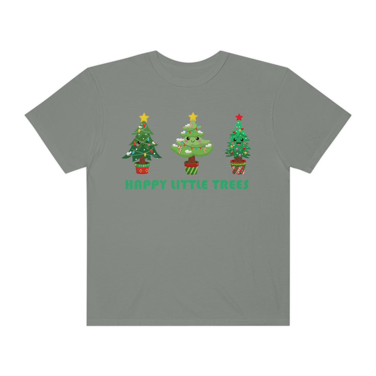 Happy Little Trees Cute Christmas Tshirt