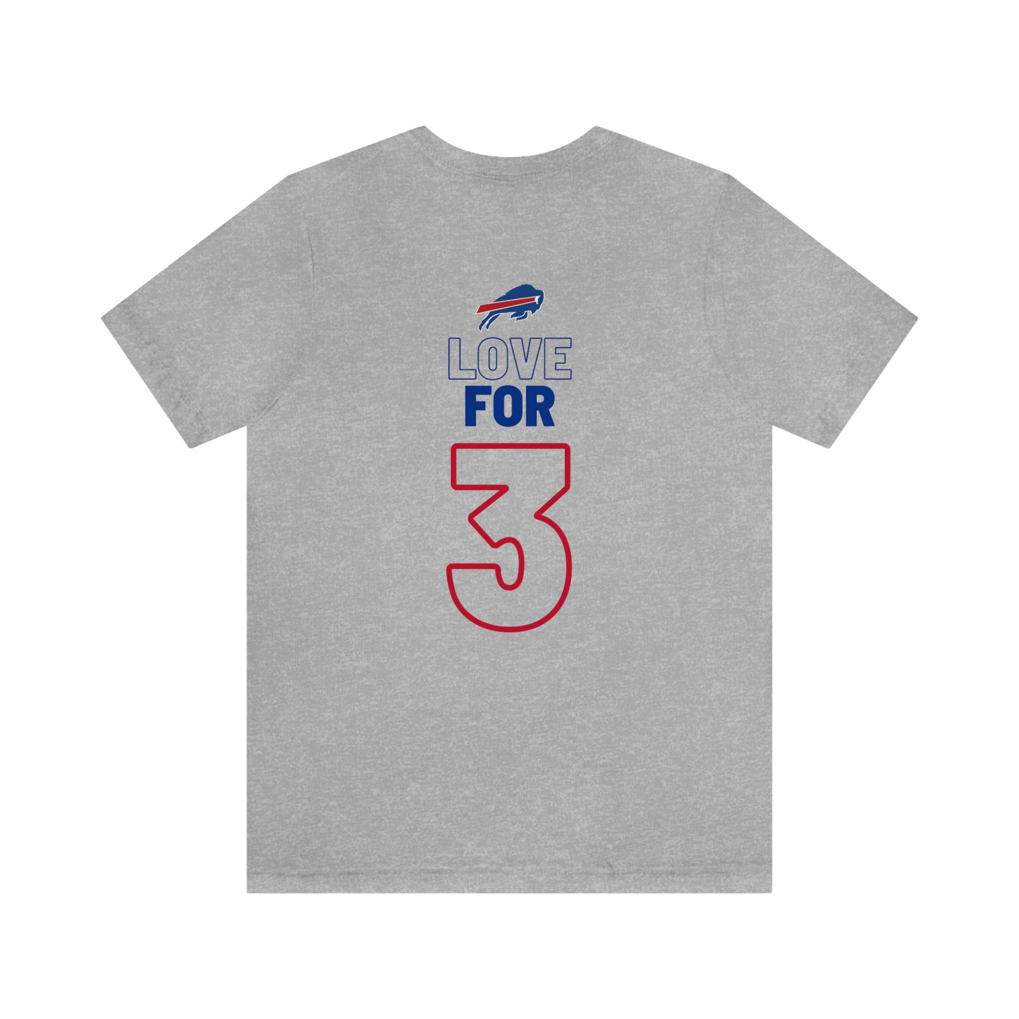 Love for Damar Hamlin Buffalo Bills Hamlin Strong Love for #3 Unisex Jersey Short Sleeve Tee