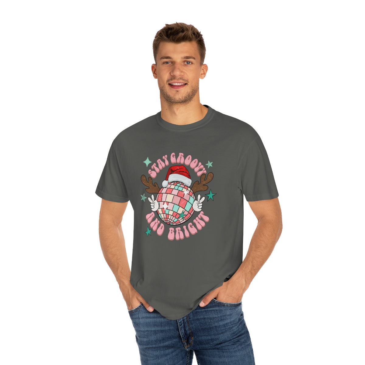 Stay Groovy & Bright Disco Ball Retro Christmas TeeShirt