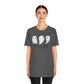 Three Ghosts Cute Happy Halloween Tshirt, Funny TShirt Design on Unisex Jersey Short Sleeve Tee
