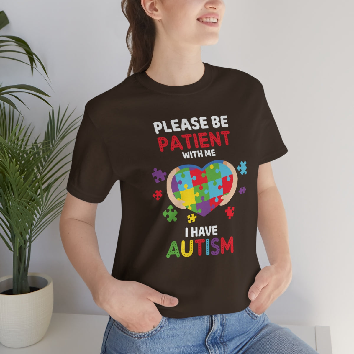 Please be patient with me I have Autism Puzzle Pieces Tshirt