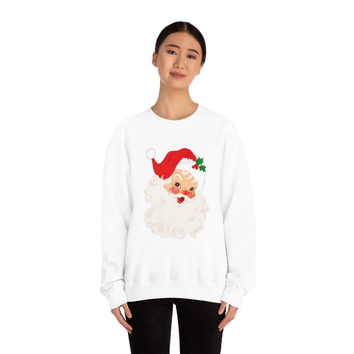 Cute Retro Vintage Classic Santa Kris Kringle Christmas Sweatshirt