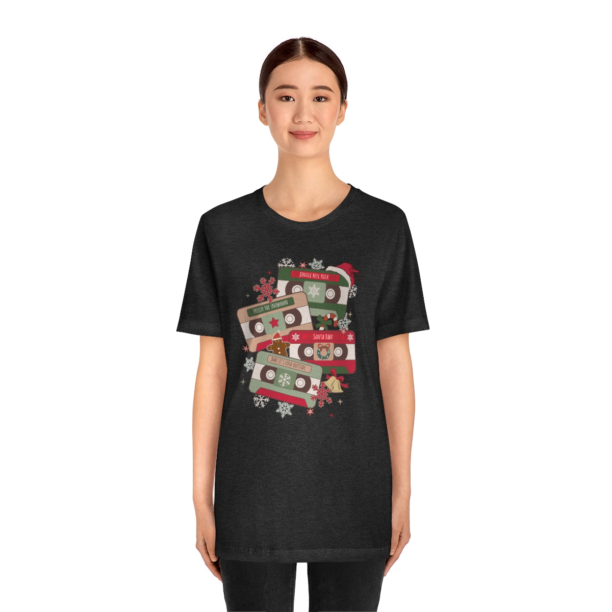 Retro Christmas Music Cassette Tape Christmas Tshirt