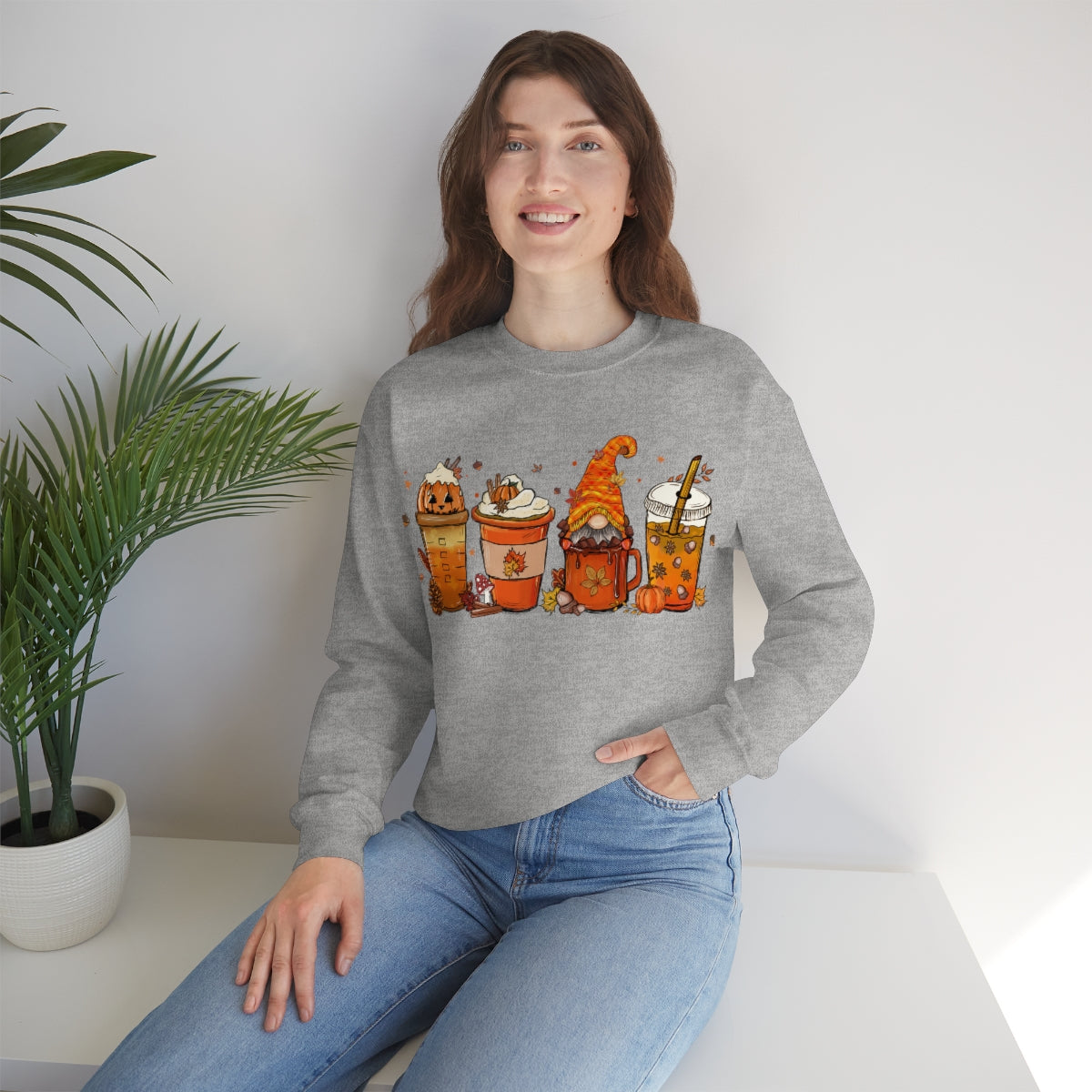 Pumpkin Spice, Coffee Sweatshirt, Fall Coffee Shirt on Unisex Heavy Blend™ Crewneck Sweatshirt