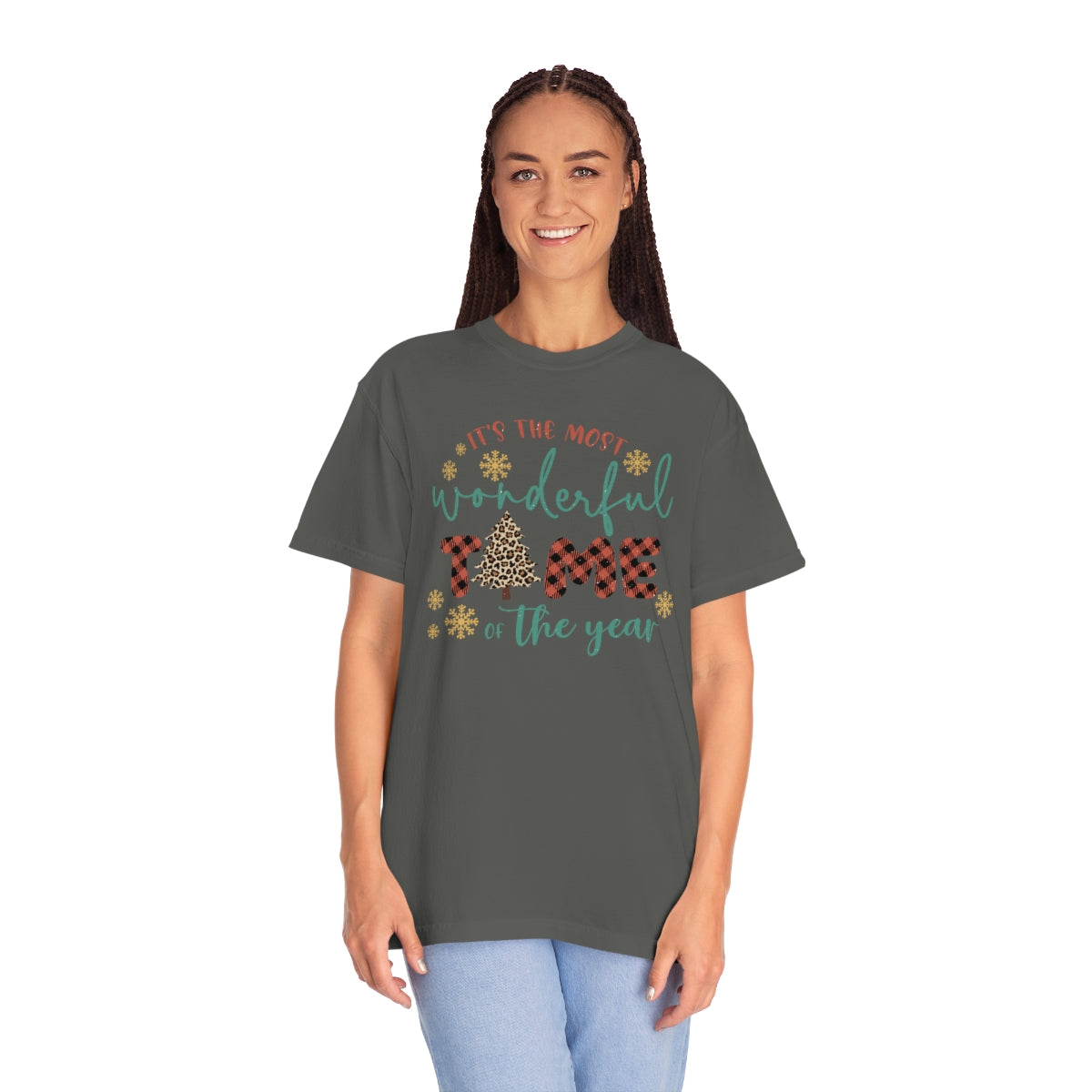 It's the Most Wonderful Time of the Year Christmas TeeShirt design on Unisex Garment-Dyed T-shirt