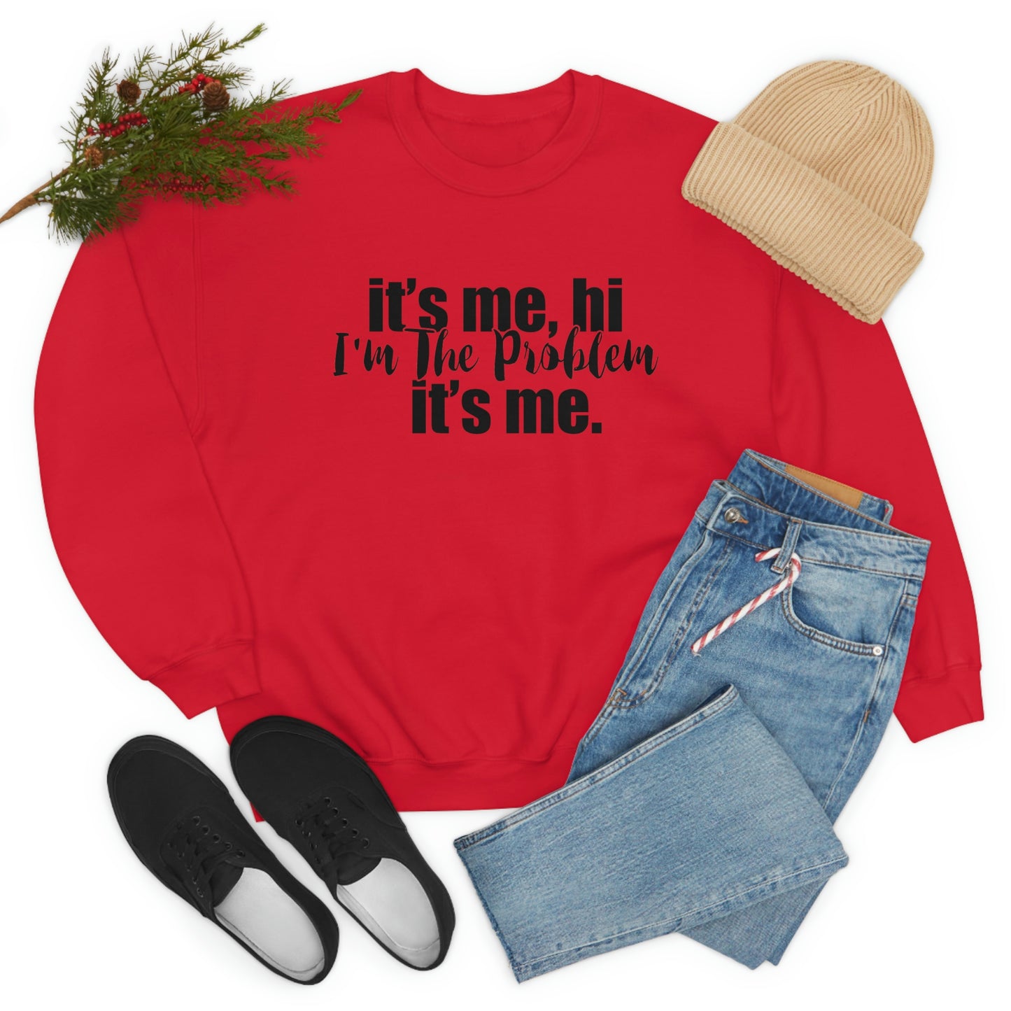 Its Me, Hi, I'm the Problem it's Me, T Swift Taylor Swift Merch Fan Gift Crewneck Sweatshirt