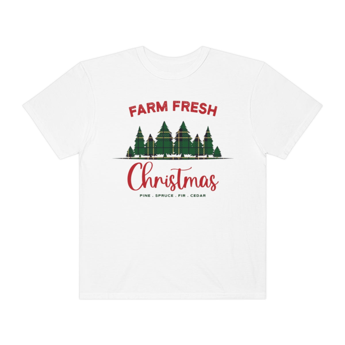 Plaid Farm Fresh Christmas Trees Tshirt