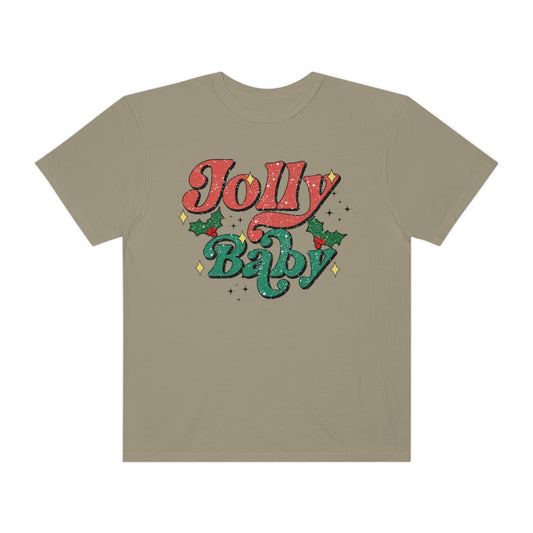Jolly Baby Groovy Lettering Retro Christmas TeeShirt