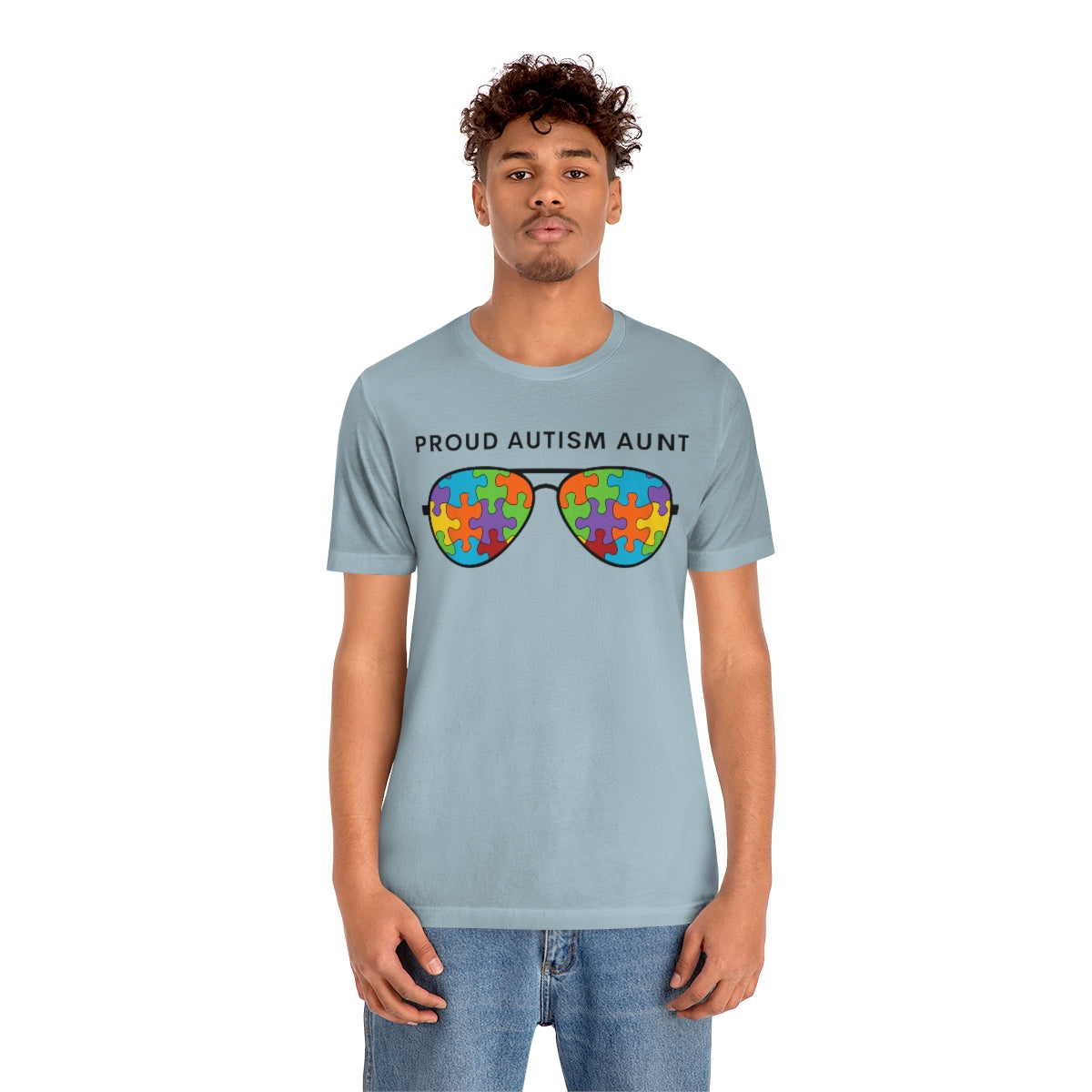 Proud Autism Aunt Sunglasses Tshirt