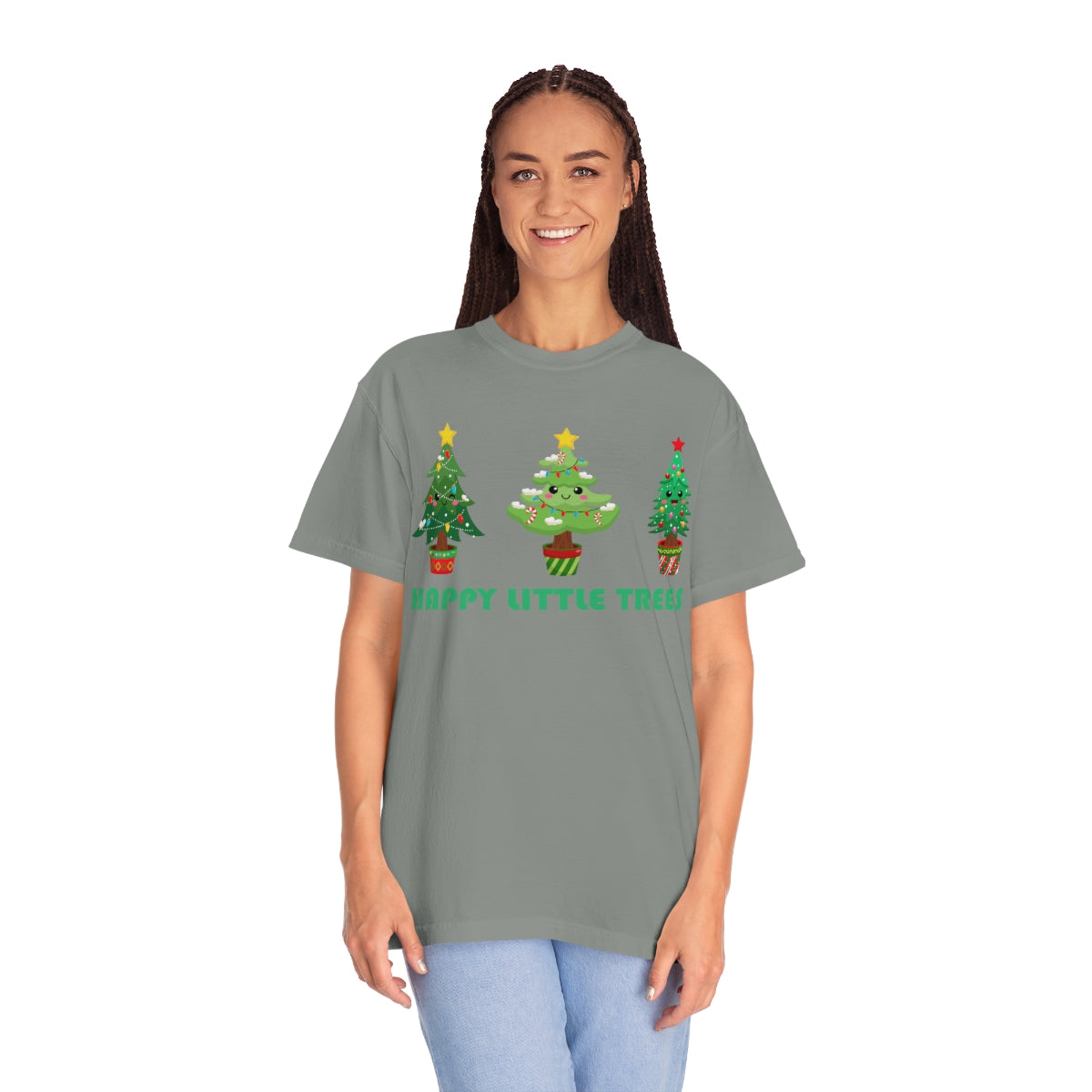 Happy Little Trees Cute Christmas Tshirt