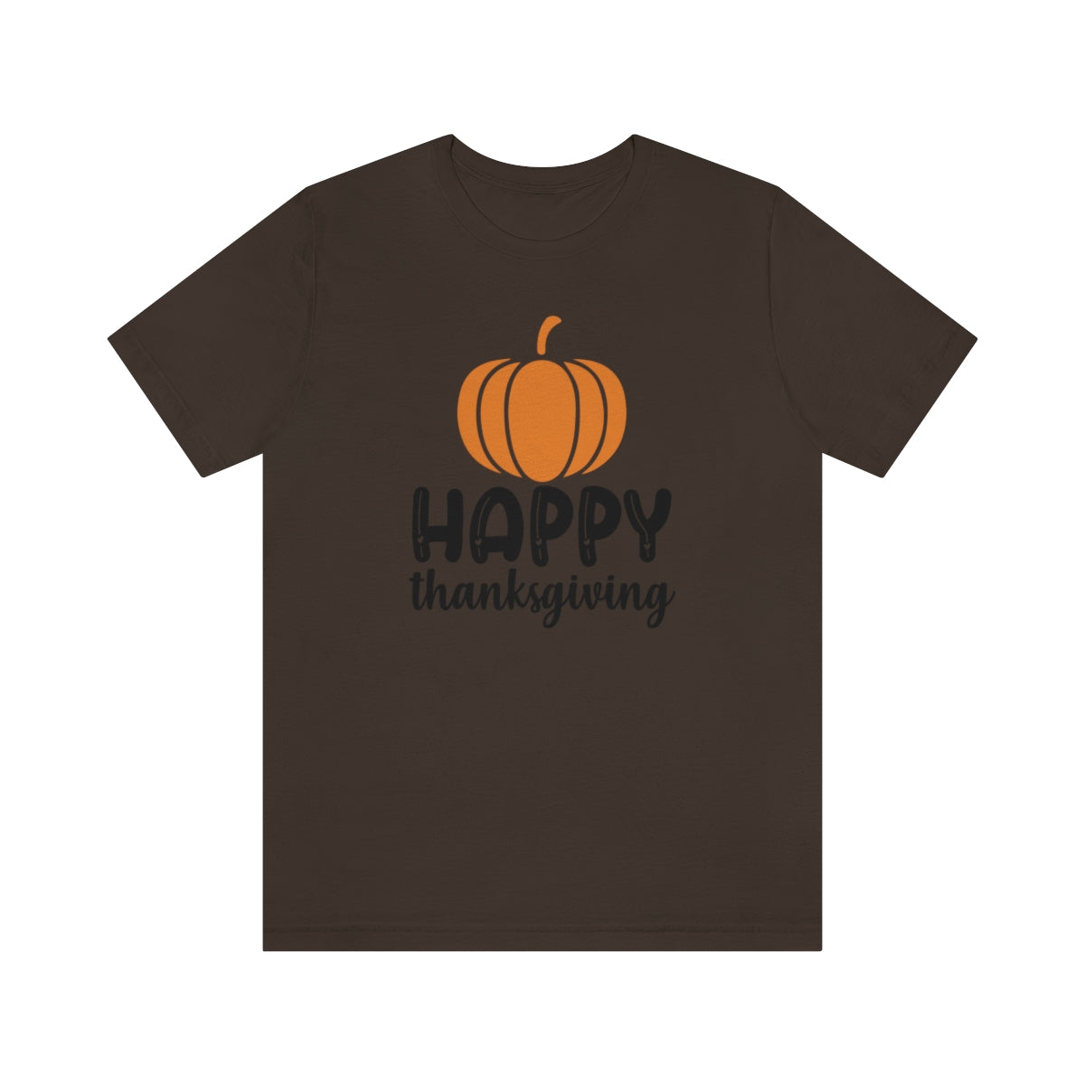 Happy Thanksgiving Pumpkin Tshirt Design | Thanksgiving TShirt | Thanksgiving T-Shirt | Thanksgiving Teeshirt Design on Unisex Jersey Short Sleeve Tee