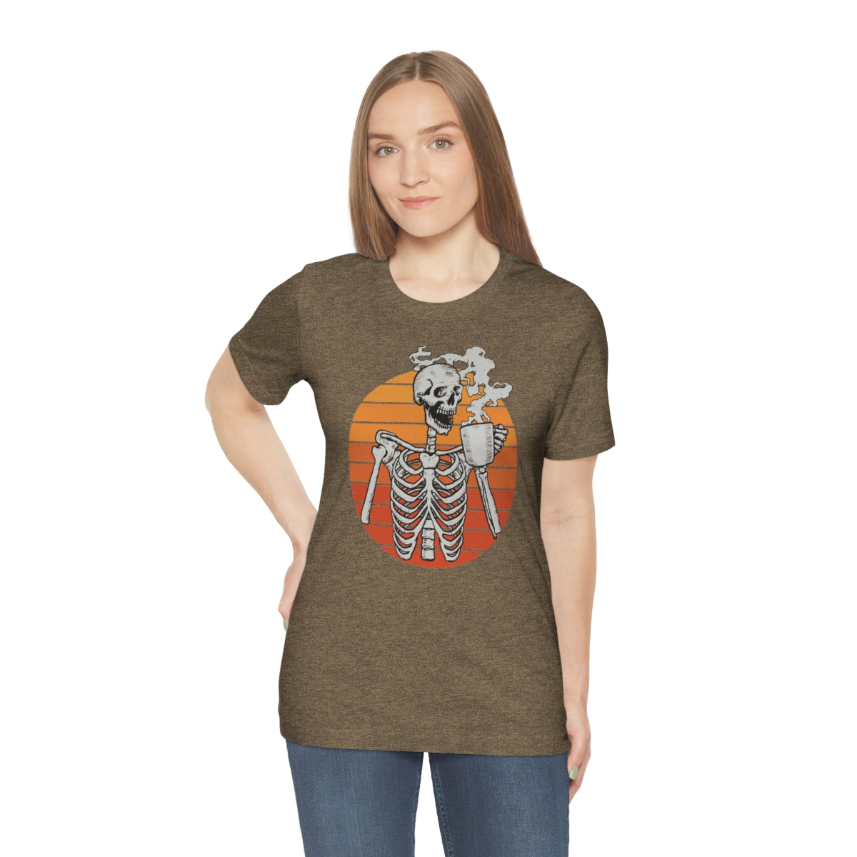 Dead Inside but Caffeinated Skeleton Halloween TShirt