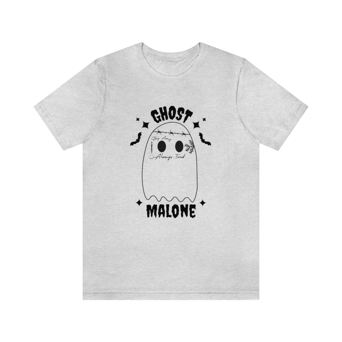 Ghost Malone Cool Halloween Tshirt, Funny Halloween T-Shirt Design on Unisex Jersey Short Sleeve Tee