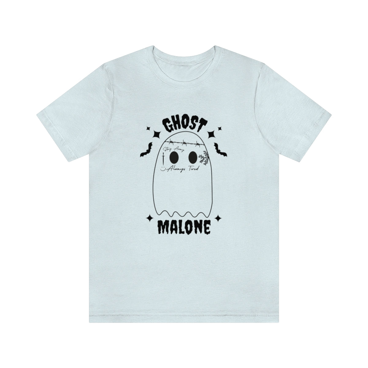 Ghost Malone Cool Halloween Tshirt, Funny Halloween T-Shirt Design on Unisex Jersey Short Sleeve Tee