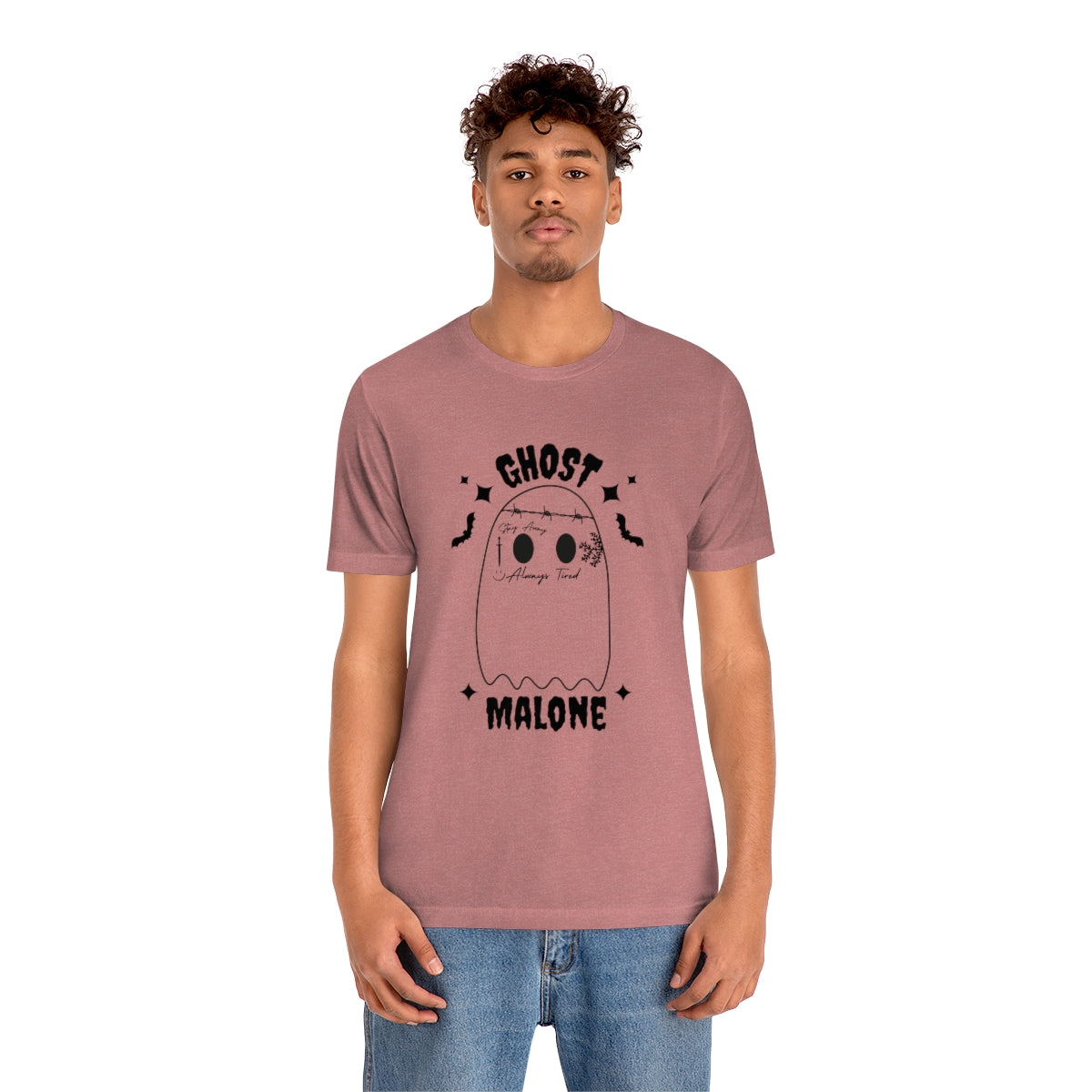 Ghost Malone Cool Halloween Tshirt, Funny Halloween T-Shirt Design on Unisex Jersey Short Sleeve Tee