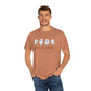 Happy Halloween Cute Ghost Tshirt Design on Unisex Garment-Dyed T-shirt