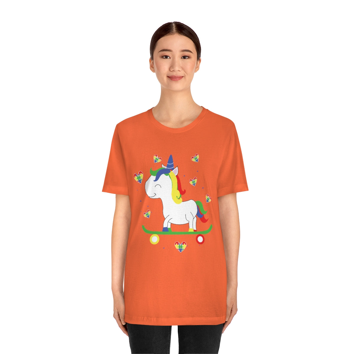 Cute Skateboarding Unicorn Autism Awareness Tshirt