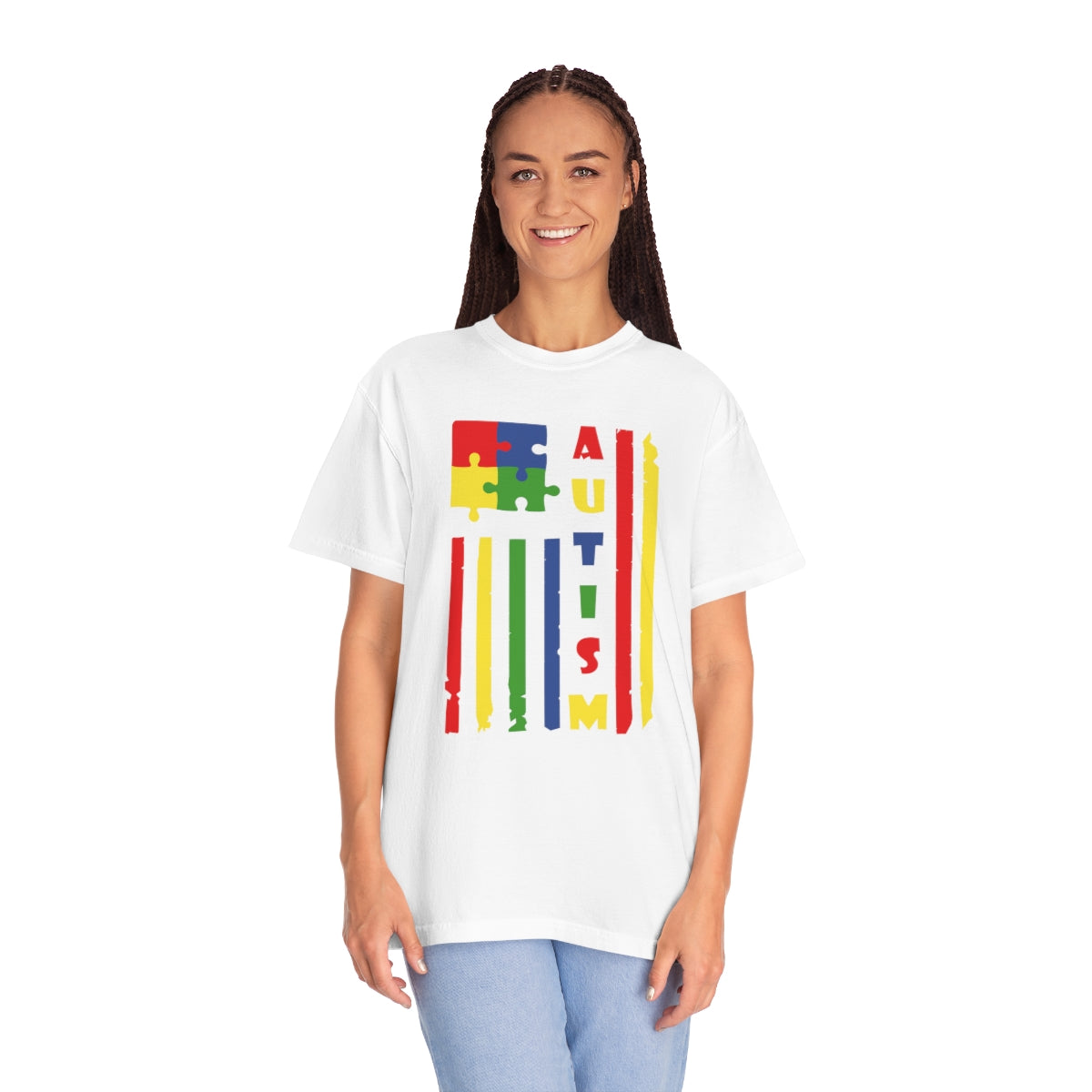 Puzzle Piece Flag Autism Awareness Tshirt