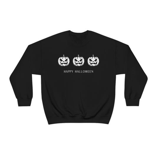 Pumpkin Sweatshirt, Pumpkin Sweater, Jack-o-Lantern Sweatshirt, Halloween Crewneck Sweatshirt, Halloween Sweater, Spooky Season, Fall Shirts on Unisex Heavy Blend™ Crewneck Sweatshirt