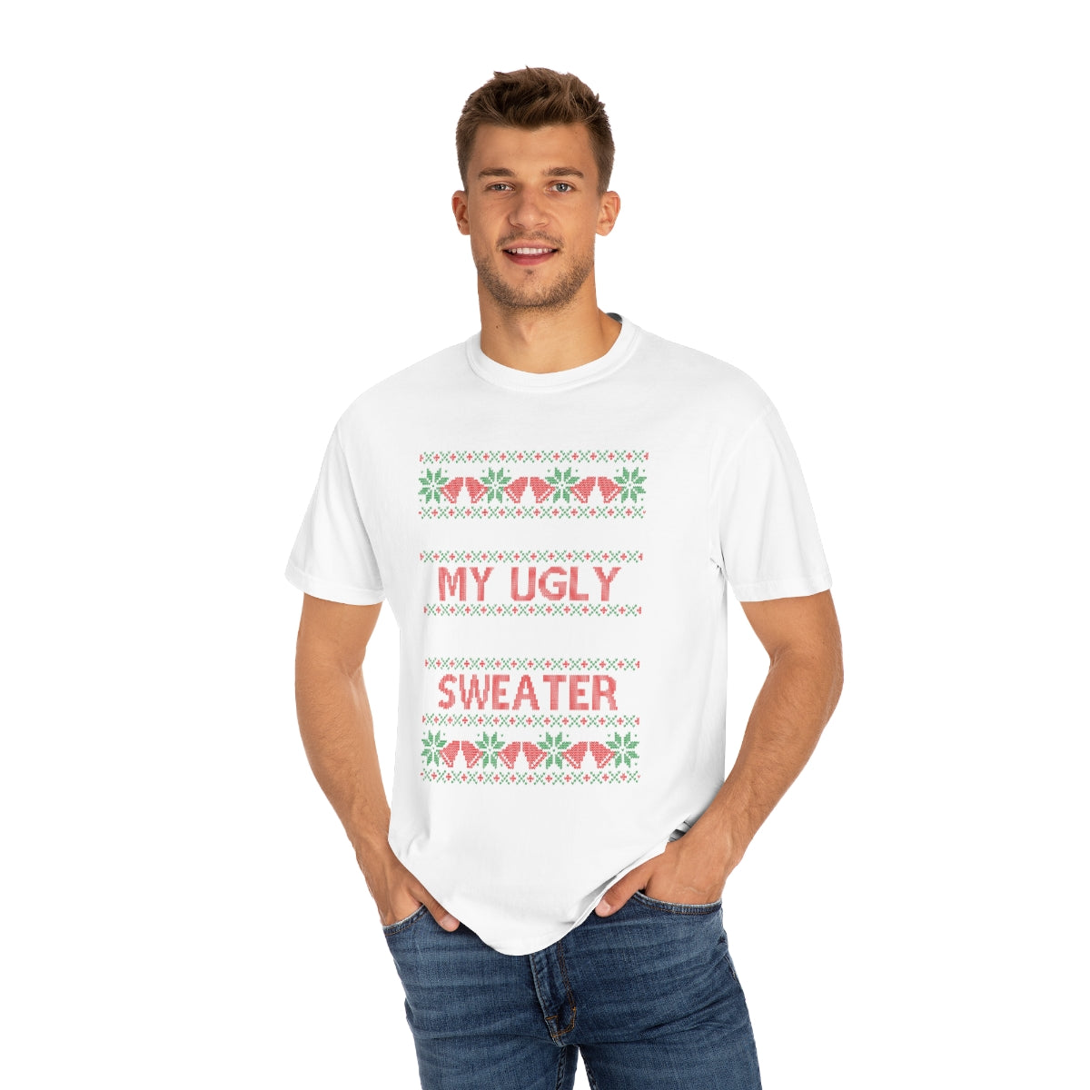 Ugly Christmas Sweater Retro Style Christmas Tshirt