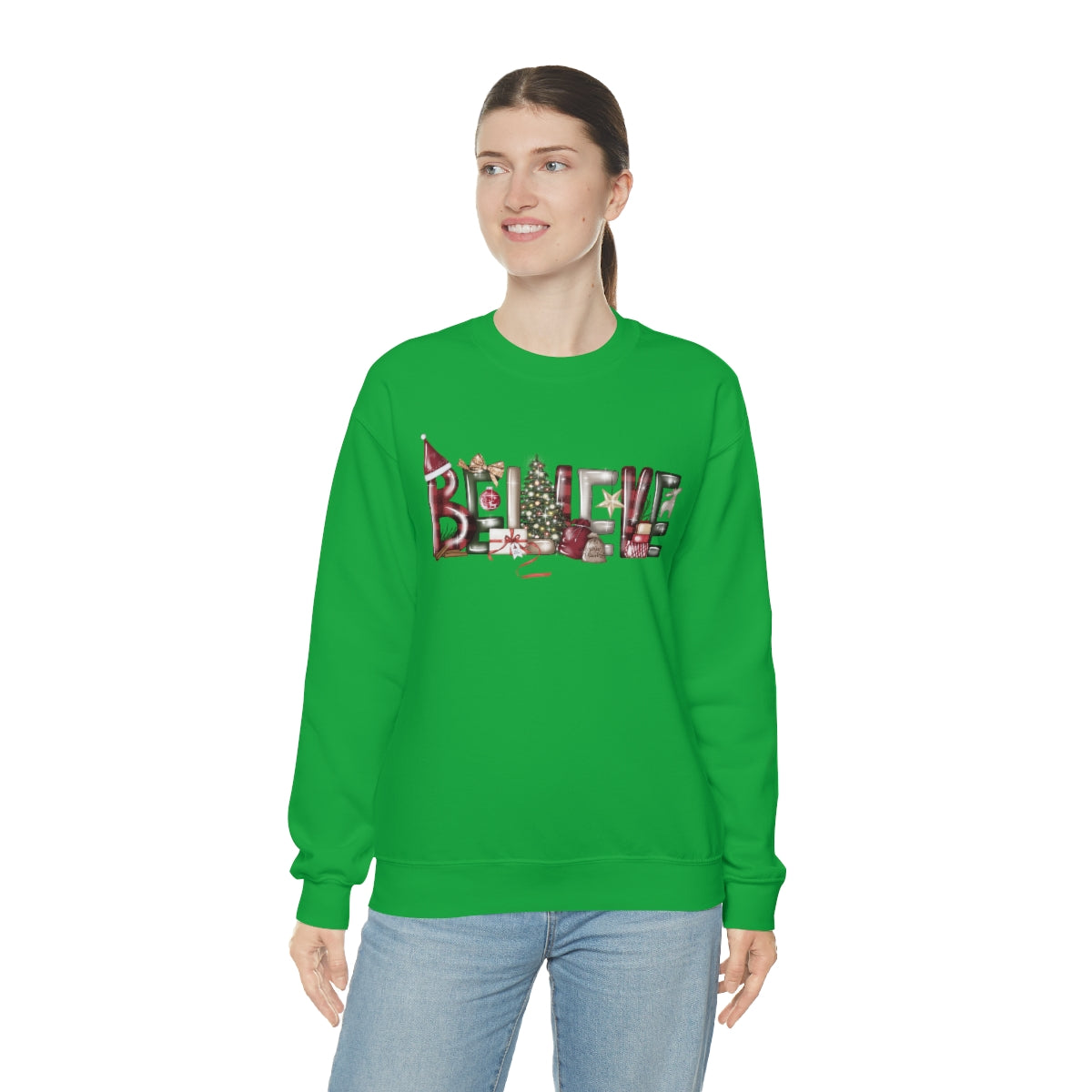 Believe Christmas Magic Xmas Holiday Sweatshirt