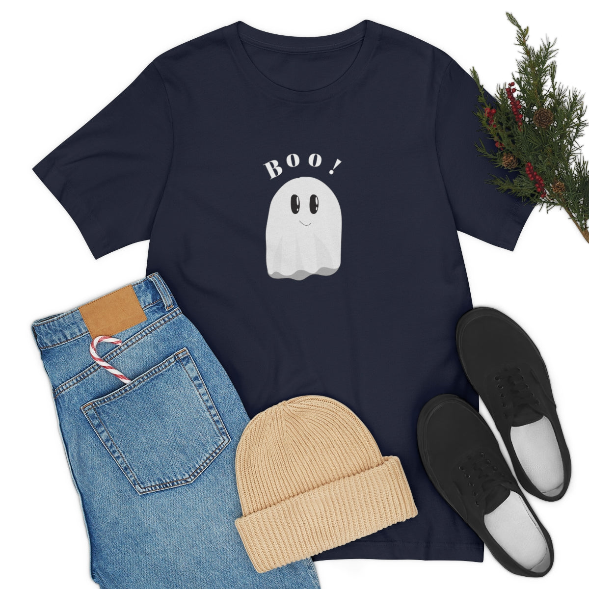 Cool Boo Ghost Design Unisex Jersey Short Sleeve Tee