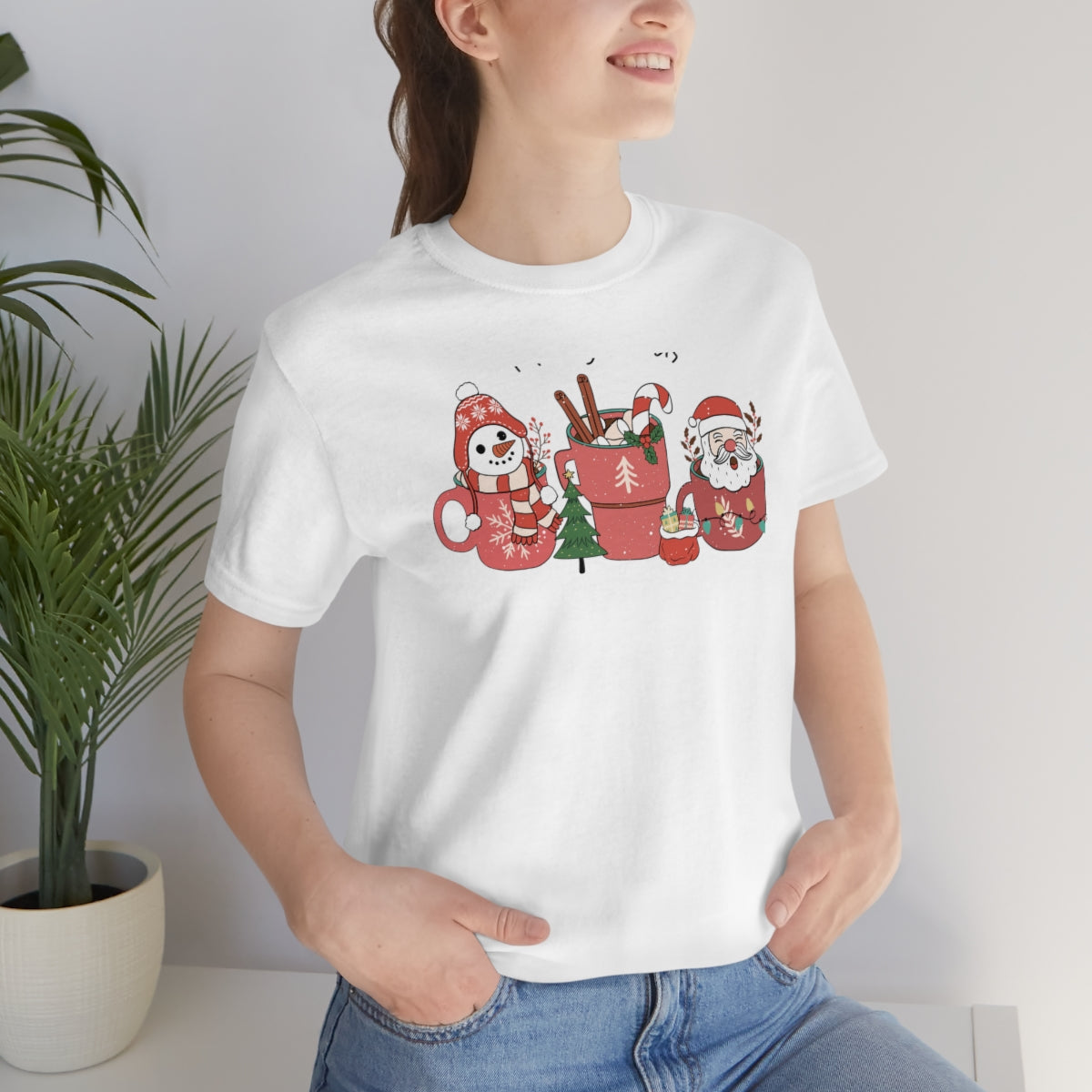 Merry Christmas Coffee Tshirt on Unisex Jersey Short Sleeve Tee