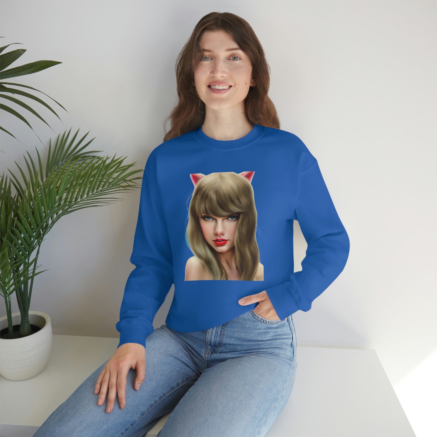 Taylor Swift Cat Ears T Swift Taylor Swift Merch Fan Swifty Gift Crewneck Sweatshirt