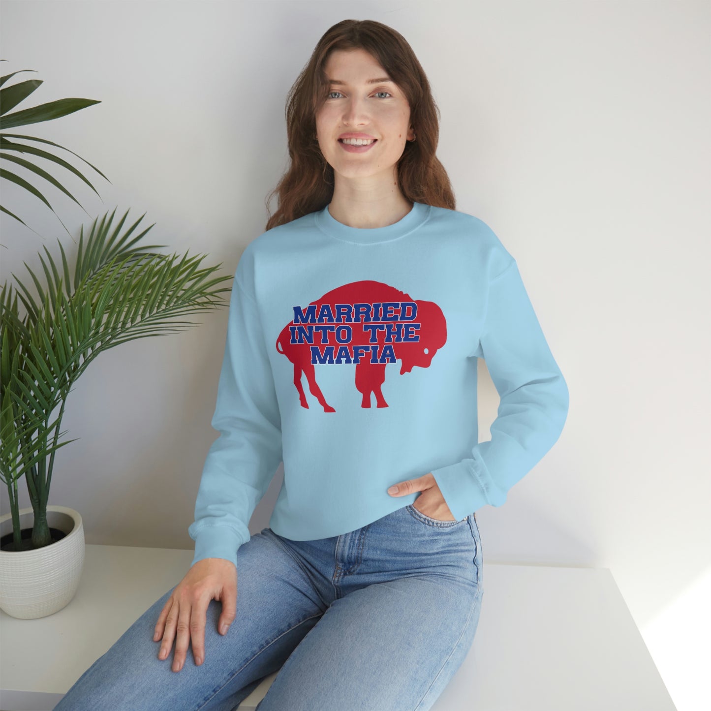 Married Into the Mafia Buffalo Bills Football Bills Mafia Crewneck Sweatshirt