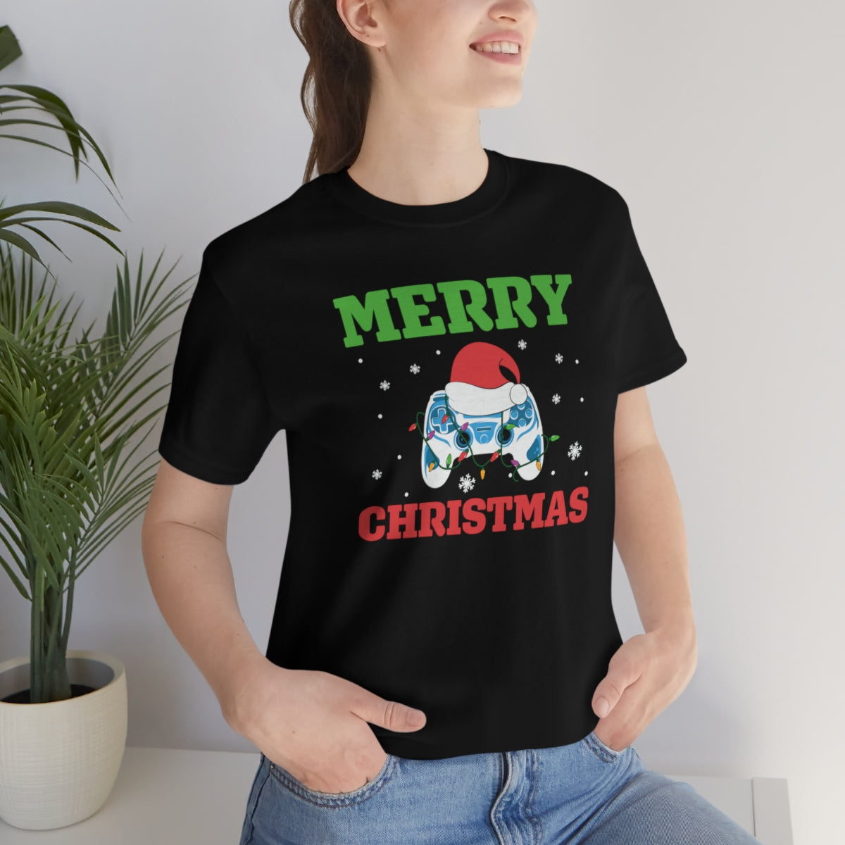 Video Game Controller Merry Christmas Holiday Tshirt