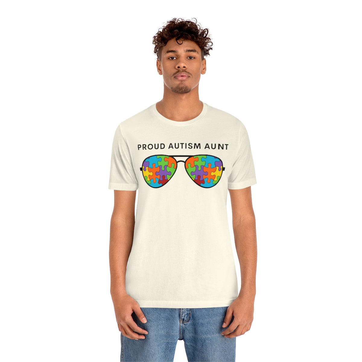 Proud Autism Aunt Sunglasses Tshirt